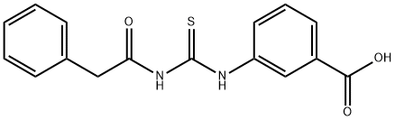 3-[[[(PHENYLACETYL)AMINO]THIOXOMETHYL]AMINO]-BENZOIC ACID Struktur