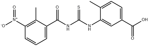 433974-27-7 4-METHYL-3-[[[(2-METHYL-3-NITROBENZOYL)AMINO]THIOXOMETHYL]AMINO]-BENZOIC ACID