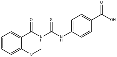 4-[[[(2-METHOXYBENZOYL)AMINO]THIOXOMETHYL]AMINO]-BENZOIC ACID Structure