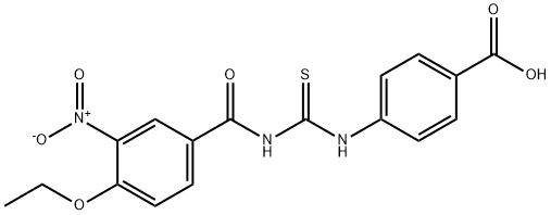BENZOIC ACID, 4-[[[(4-ETHOXY-3-NITROBENZOYL)AMINO]THIOXOMETHYL]AMINO] Structure