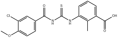 벤조산,3-[[[(3-클로로-4-메톡시벤졸)아미노]티옥소메틸]아미노]-2-메틸