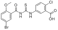 434310-32-4 5-[[[(5-BROMO-2-METHOXYBENZOYL)AMINO]THIOXOMETHYL]AMINO]-2-CHLORO-BENZOIC ACID