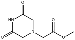 1-Piperazineaceticacid,3,5-dioxo-,methylester(9CI) Struktur