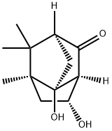 1,5-Methanopentalen-4(1H)-one, hexahydro-3,6a-dihydroxy-1,7,7-trimethyl-, (1S,3R,3aS,5S,6aR)- (9CI) Struktur