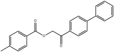 [2-oxo-2-(4-phenylphenyl)ethyl] 4-methylbenzoate Struktur