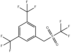 1,3-Bis(trifluoromethyl)-5-{[(trifluoromethyl)sulphonyl]methyl}benzene Struktur