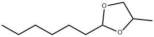 2-hexyl-4-methyl-1,3-dioxolane  Struktur