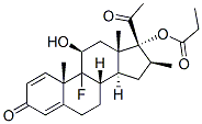 9-fluoro-11beta,17-dihydroxy-16beta-methylpregna-1,4-diene-3,20-dione 17-propionate  Struktur