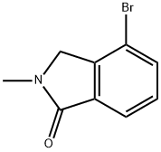 4-ブロモ-2-メチルイソインドリン-1-オン 化学構造式