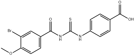 4-[[[(3-BROMO-4-METHOXYBENZOYL)AMINO]THIOXOMETHYL]AMINO]-BENZOIC ACID Structure