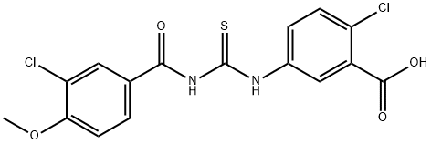 2-클로로-5-[[[(3-클로로-4-METHOXYBENZOYL)AMINO]THIOXOMETHYL]아미노]-벤조산