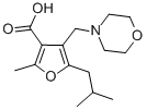 5-ISOBUTYL-2-METHYL-4-MORPHOLIN-4-YLMETHYL-FURAN-3-CARBOXYLIC ACID Struktur