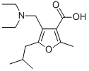 4-DIETHYLAMINOMETHYL-5-ISOBUTYL-2-METHYL-FURAN-3-CARBOXYLIC ACID Structure
