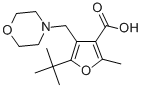 5-(叔丁基)-2-甲基-4-(吗啉甲基)呋喃-3-羧酸盐酸盐, 435342-04-4, 结构式