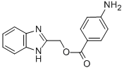 4-AMINO-BENZOIC ACID 1H-BENZOIMIDAZOL-2-YLMETHYL ESTER Struktur