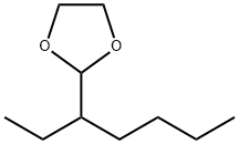 2-(1-エチルペンチル)-1,3-ジオキソラン 化学構造式