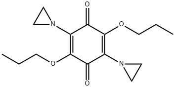 2,5-ビス(1-アジリジニル)-3,6-ジプロポキシ-p-ベンゾキノン 化学構造式