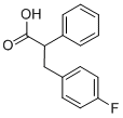 3-(4-FLUORO-PHENYL)-2-PHENYL-PROPIONIC ACID 化学構造式