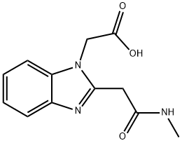 (2-METHYLCARBAMOYLMETHYL-BENZOIMIDAZOL-1-YL)-ACETIC ACID 化学構造式