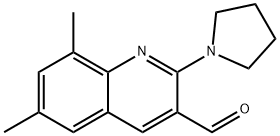 6,8-DIMETHYL-2-PYRROLIDIN-1-YL-QUINOLINE-3-CARBALDEHYDE,436088-26-5,结构式
