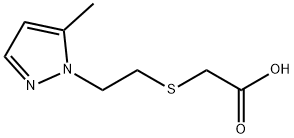[2-(5-METHYL-PYRAZOL-1-YL)-ETHYLSULFANYL]-ACETIC ACID Struktur