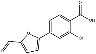 4-(5-甲酰基-2-呋喃基)-2-羟基苯甲酸,436088-45-8,结构式