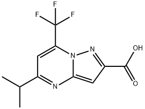 5-ISOPROPYL-7-TRIFLUOROMETHYL-PYRAZOLO-[1,5-A]PYRIMIDINE-2-CARBOXYLIC ACID Structure