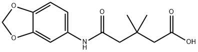 4-(BENZO[1,3]DIOXOL-5-YLCARBAMOYL)-3,3-DIMETHYL-BUTYRIC ACID 化学構造式