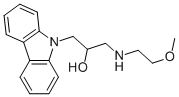 1-CARBAZOL-9-YL-3-(2-METHOXY-ETHYLAMINO)-PROPAN-2-OL 化学構造式