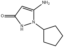 5-氨基-1-环戊基-1H-吡唑-3-醇, 436088-87-8, 结构式