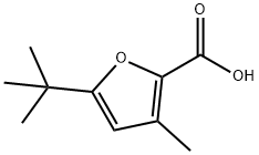 5-叔-丁基-3-甲基-呋喃-2-羧酸 结构式