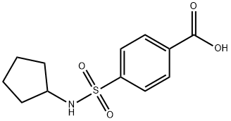 4-[(シクロペンチルアミノ)スルホニル]安息香酸 化学構造式