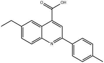 6-ethyl-2-(4-methylphenyl)quinoline-4-carboxylic acid Structure