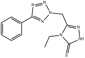 4-ETHYL-5-(5-PHENYL-TETRAZOL-2-YLMETHYL)-4H-[1,2,4]TRIAZOLE-3-THIOL Structure