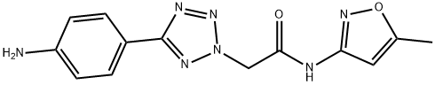 2-[5-(4-AMINO-PHENYL)-TETRAZOL-2-YL]-N-(5-METHYL-ISOXAZOL-3-YL)-ACETAMIDE 化学構造式