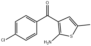 (2-氨基-5-甲基-3-噻吩基)(4-氯苯基)甲酮 结构式