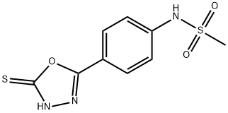 N-(4-(5-硫氧基-4,5-二氢-1,3,4-噁二唑-2-基)苯基)甲磺酰胺 结构式