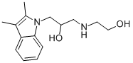 1-(2,3-二甲基-1H-吲哚-1-基)-3-((2-羟乙基)氨基)丙-2-醇草酸酯 结构式