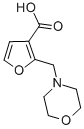 2-MORPHOLIN-4-YLMETHYL-FURAN-3-CARBOXYLIC ACID 化学構造式