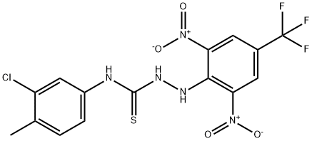N-(3-CHLORO-4-METHYLPHENYL)-2-(2,6-DINITRO-4-(TRIFLUOROMETHYL)PHENYL)HYDRAZINECARBOTHIOAMIDE, 436133-68-5, 结构式