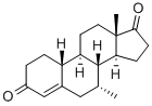 7α-メチルエストラ-4-エン-3,17-ジオン 化学構造式