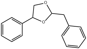 4-フェニル-2-ベンジル-1,3-ジオキソラン 化学構造式