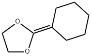 1,3-Dioxolane,  2-cyclohexylidene-,4362-49-6,结构式
