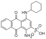 1-アミノ-4-シクロヘキシルアミノ-9,10-ジヒドロ-9,10-ジオキソアントラセン-2-スルホン酸ナトリウム 化学構造式