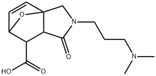 3-(3-DIMETHYLAMINO-PROPYL)-4-OXO-10-OXA-3-AZA-TRICYCLO[5.2.1.0(1,5)]DEC-8-ENE-6-CARBOXYLIC ACID 化学構造式