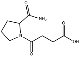 4-(2-CARBAMOYL-PYRROLIDIN-1-YL)-4-OXO-BUTYRIC ACID 化学構造式