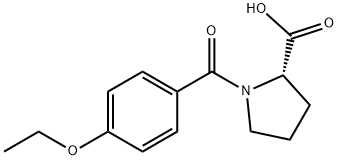 1-(4-ETHOXY-BENZOYL)-PYRROLIDINE-2-CARBOXYLIC ACID 化学構造式