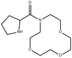 PYRROLIDIN-2-YL-(1,4,7-TRIOXA-10-AZA-CYCLODODEC-10-YL)-METHANONE 化学構造式