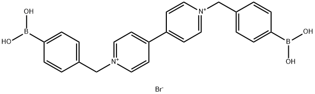 1,1'-双(4-硼酸苄基)-[4,4'-联吡啶]-1,1'-二鎓 溴化物 结构式
