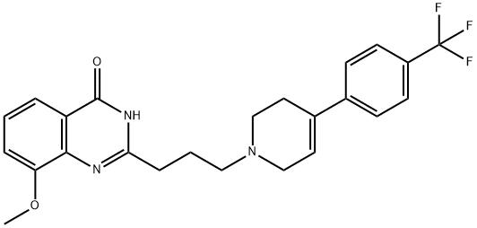4(1H)-Quinazolinone,  2-[3-[3,6-dihydro-4-[4-(trifluoromethyl)phenyl]-1(2H)-pyridinyl]propyl]-8-methoxy-  (9CI) Structure